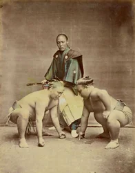 Luchadores de Sumo, c.1880